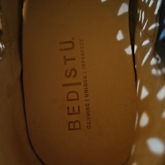 BED STU Irma Graphito Rustic Boots High Heel Leather Cutouts Black Size 9.5 NWT - Picture 11 of 16